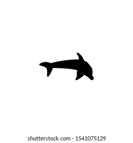Dolphin icon. Sea animal symbol. Ocean fish sign.