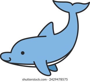 dolphin icon. Sea life ecosystem fauna and ocean theme. Isolated design. Vector illustration