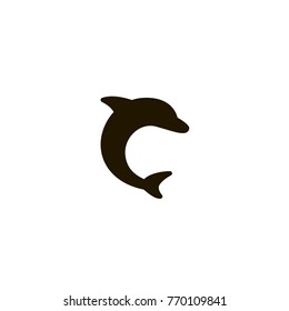 dolphin icon. sign design