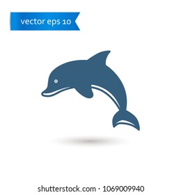 dolphin. dolphin icon. sign design. Vector EPS 10.