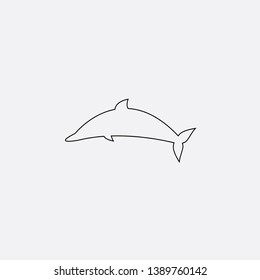 dolphin icon sign signifier vector