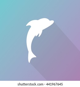 Dolphin icon. Dolphin silhouette. Vector. EPS10. Dolphin web icon