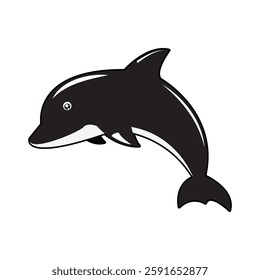 Dolphin icon Silhouette Vector Illustration