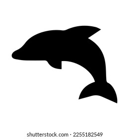 vector de silueta de icono de delfín aislado en el fondo