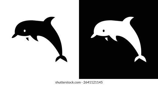 Dolphin icon symbols. Vector illustration.