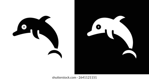 Dolphin icon symbols. Vector illustration.