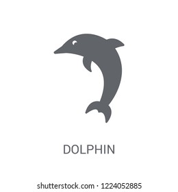 Dolphin icon. Trendy Dolphin logo concept on white background from animals collection. Suitable for use on web apps, mobile apps and print media.