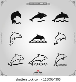 Dolphin icon vector