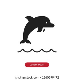 Dolphin icon vector