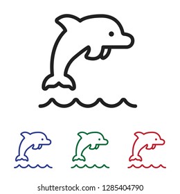 Dolphin icon vector