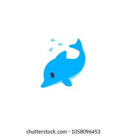 Dolphin icon. Vector color dolphin icon