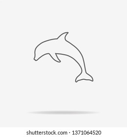 Dolphin icon. Vector concept illustration for design.