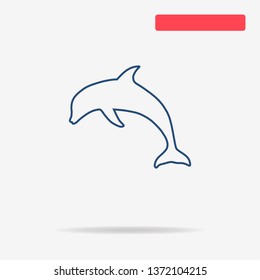Dolphin icon. Vector concept illustration for design.