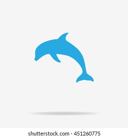 Dolphin icon. Vector concept illustration for design.