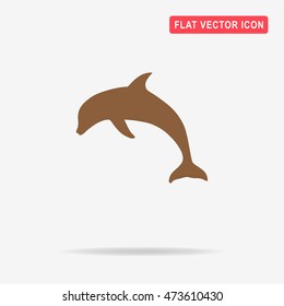 Dolphin icon. Vector concept illustration for design.