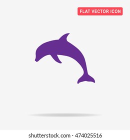 Dolphin icon. Vector concept illustration for design.