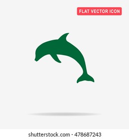 Dolphin icon. Vector concept illustration for design.