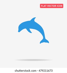 Dolphin icon. Vector concept illustration for design.