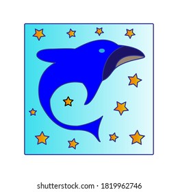 dolphin icon vector design illustration