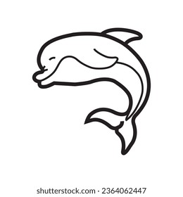 dolphin icon, icon, vector, design, illustration, animal, symbol, marine, sea, fish