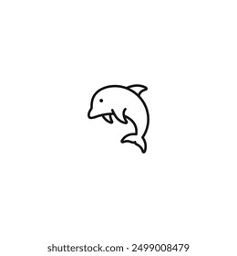 Dolphin icon vector. EPS 10 editable vector