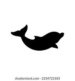 Dolphin icon vector. Fish illustration sign. killer whale symbol. Sea ​​life logo.