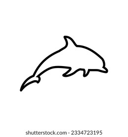 Dolphin icon vector. Fish illustration sign. killer whale symbol. Sea ​​life logo.