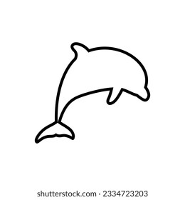 Dolphin icon vector. Fish illustration sign. killer whale symbol. Sea ​​life logo.