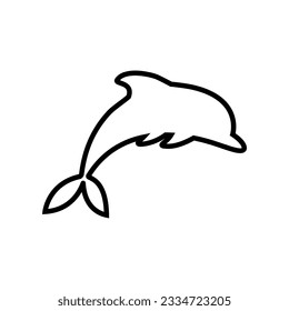 Dolphin icon vector. Fish illustration sign. killer whale symbol. Sea ​​life logo.