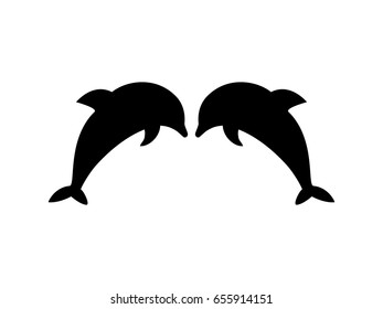 Dolphin, icon, vector illustration of Eps10
