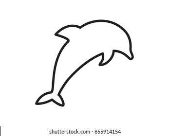 Dolphin, icon, vector illustration of Eps10
