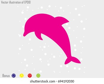 Dolphin, icon, vector illustration of Eps10