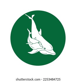 dolphin icon vector illustration simple design