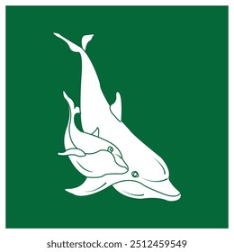 dolphin icon vector illustration simple design