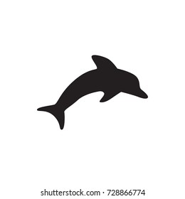 Dolphin icon. Vector isolated icon for web and mobile on white background.