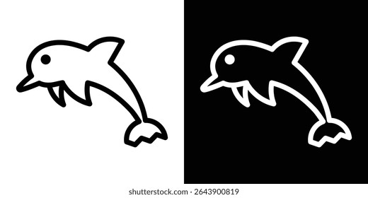 Dolphin icon vector simple element illustration editable