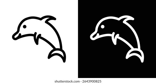Dolphin icon vector simple element illustration editable