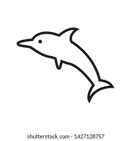 dolphin icon vector in simple style