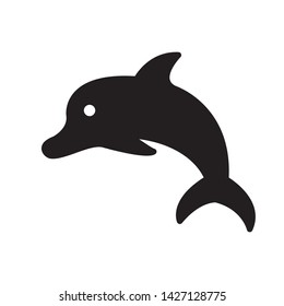 dolphin icon vector in simple style