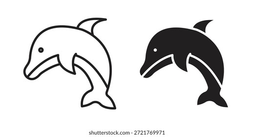 Icono del delfín para su diseño del Sitio web, logotipo, App, UI. EPS10