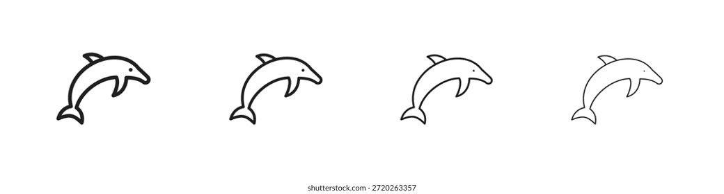 Dolphin-Symbole Umrissvektorsymbol