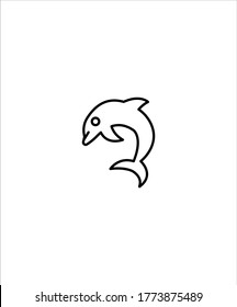 dolphin icon,vector best line icon.