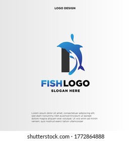 Dolphin Initial D Logo Template