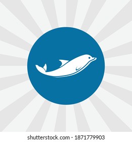 Dolphin isolated vector icon. sea animal design element