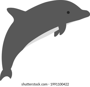 A dolphin isolated vector illustration.