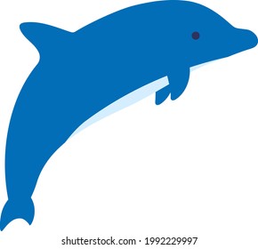 Una ilustración vectorial aislada de delfines.