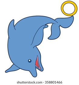 dolphin jump cartoon