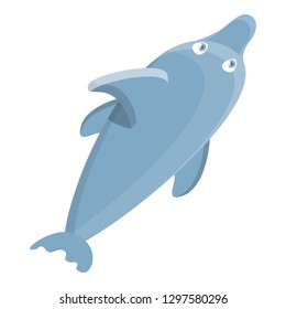 Dolphin jump icon. Cartoon of dolphin jump vector icon for web design isolated on white background