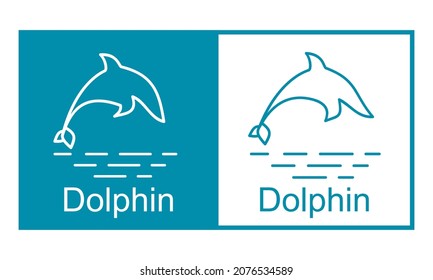 Delphin-Jump-Logo-Vorlage