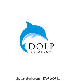 Dolphin jump in water Logo Design vector inspiration